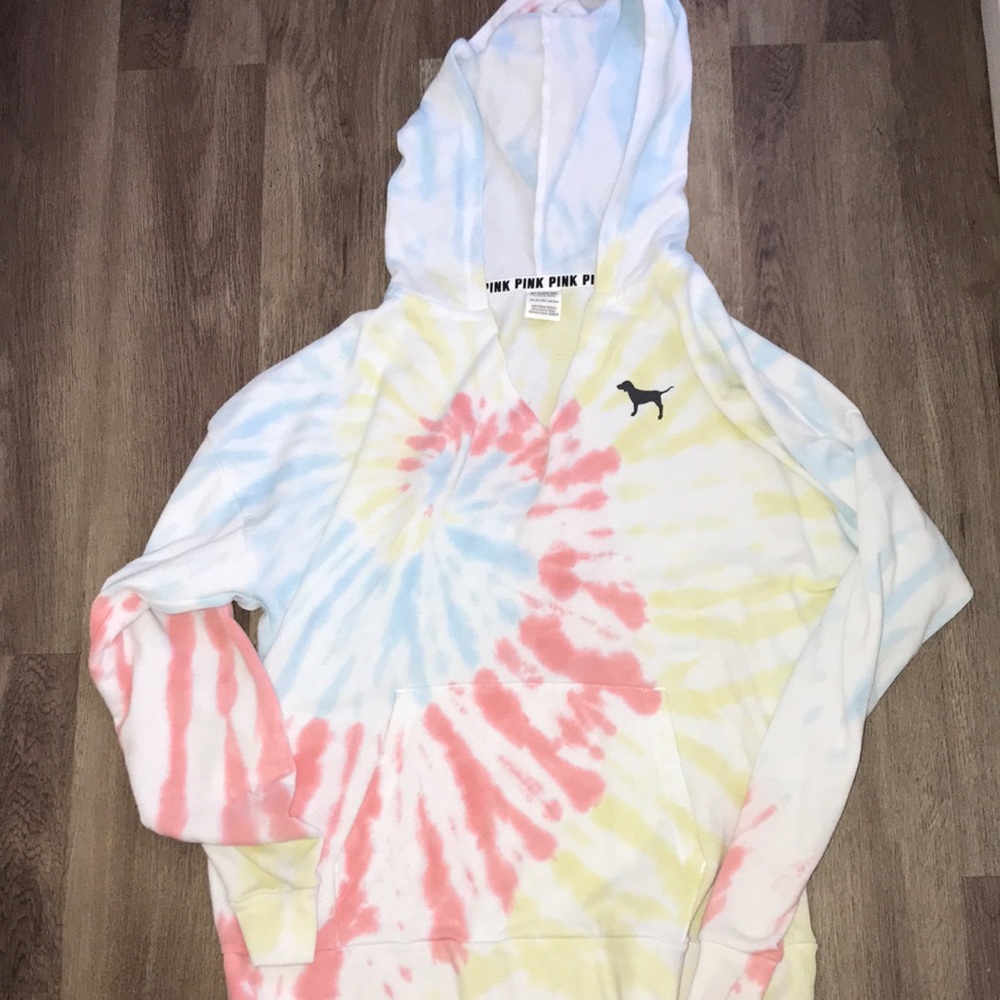 Pink Victoria Secret Tie Dye Hoodie XS